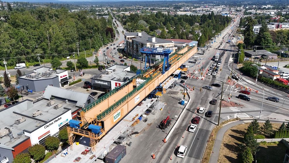 surrey langley skytrain langley launcher construction 64 street july 14 2026
