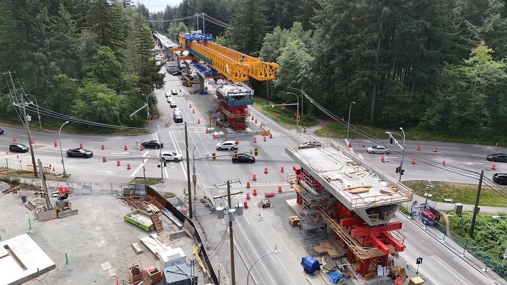 surrey langley skytrain surrey sprinter construction july 11 2026