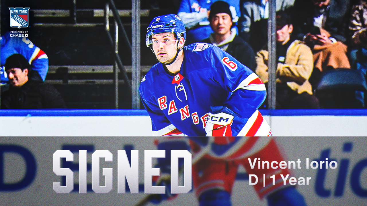 Rangers Agree to Terms with Vincent Iorio