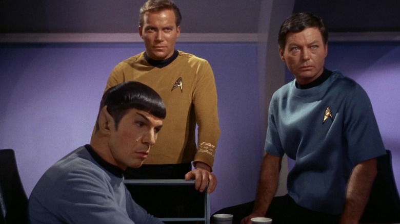 Dr. McCoy, Kirk and Spock in 