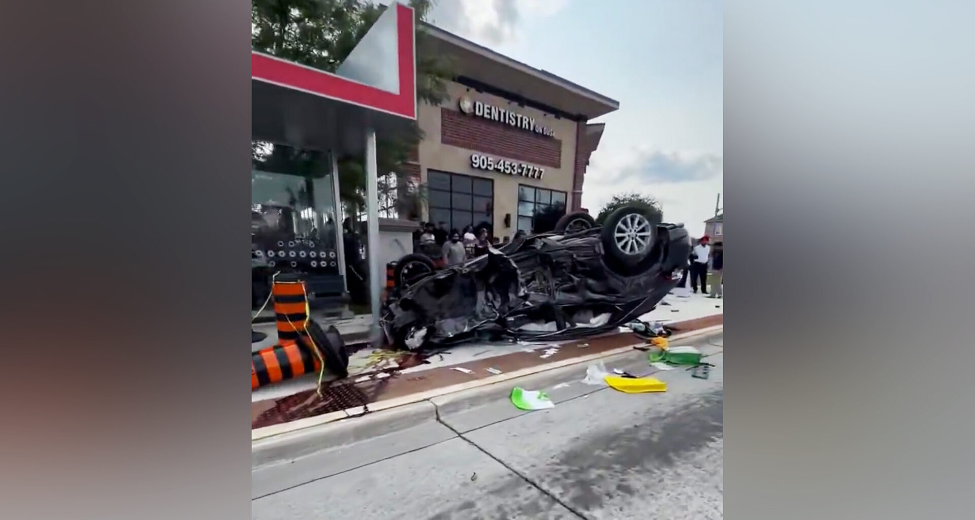 vehicle flip brampton bus shelter