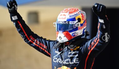 Race winner Max Verstappen of the Netherlands and Oracle Red Bull Racing celebrates in parc ferme during the F1 Grand Prix of United States at Circuit of The Americas on October 19, 2025 in Austin, Texas. (Photo by Simon Galloway/LAT Images) // Getty Images / Red Bull Content Pool //