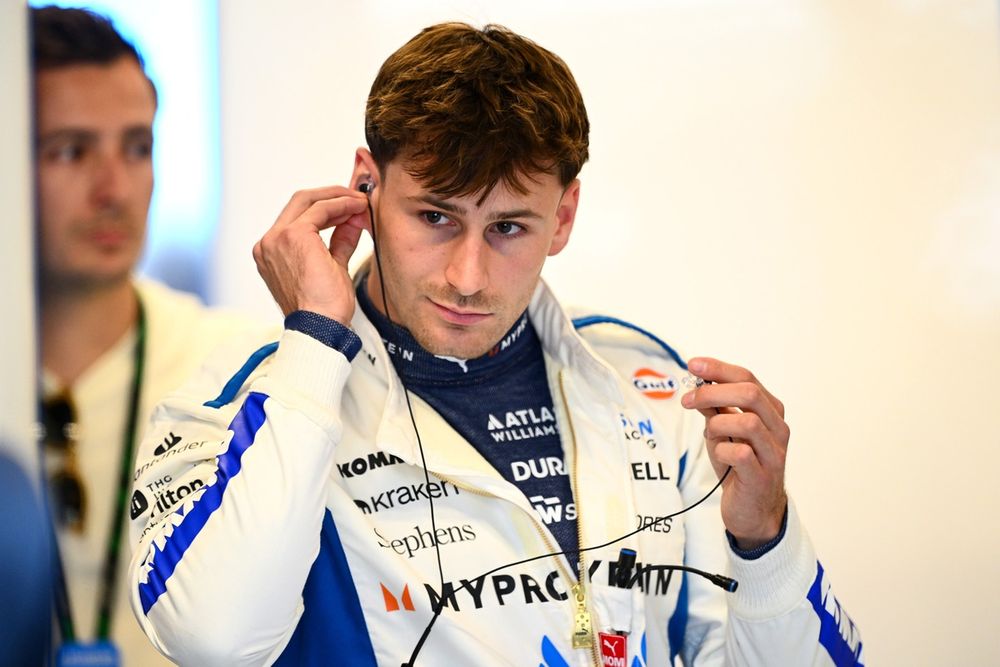 Pictured in 2025, Martins attended the Belgian GP as Williams' reserve driver