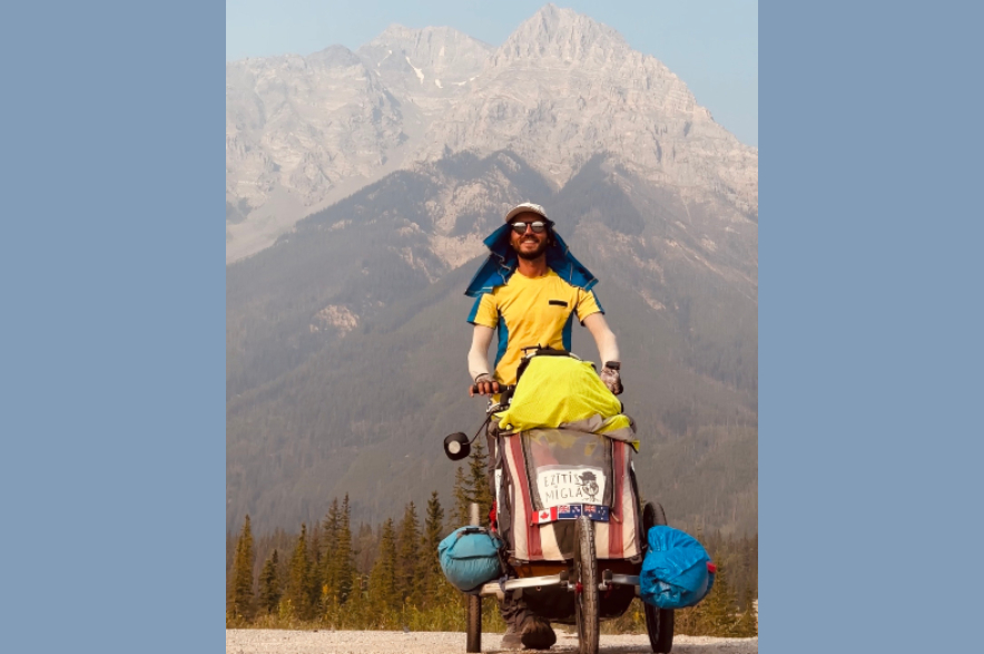 Latvian long-distance walker Kristians Kārkliņš on his journey across Canada.