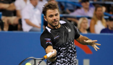 Jakub Mensik, of the Czech Republic, right celebrates with Karolina Muchova, of the Czech Republic, after they won the mixed doubles final match against Belinda Bencic, of Switzerland, and Flavio Cobolli, of Italy, at the U.S. Open tennis championships Wednesday, Aug. 26, 2026, in New York. (Frank Franklin II/AP)