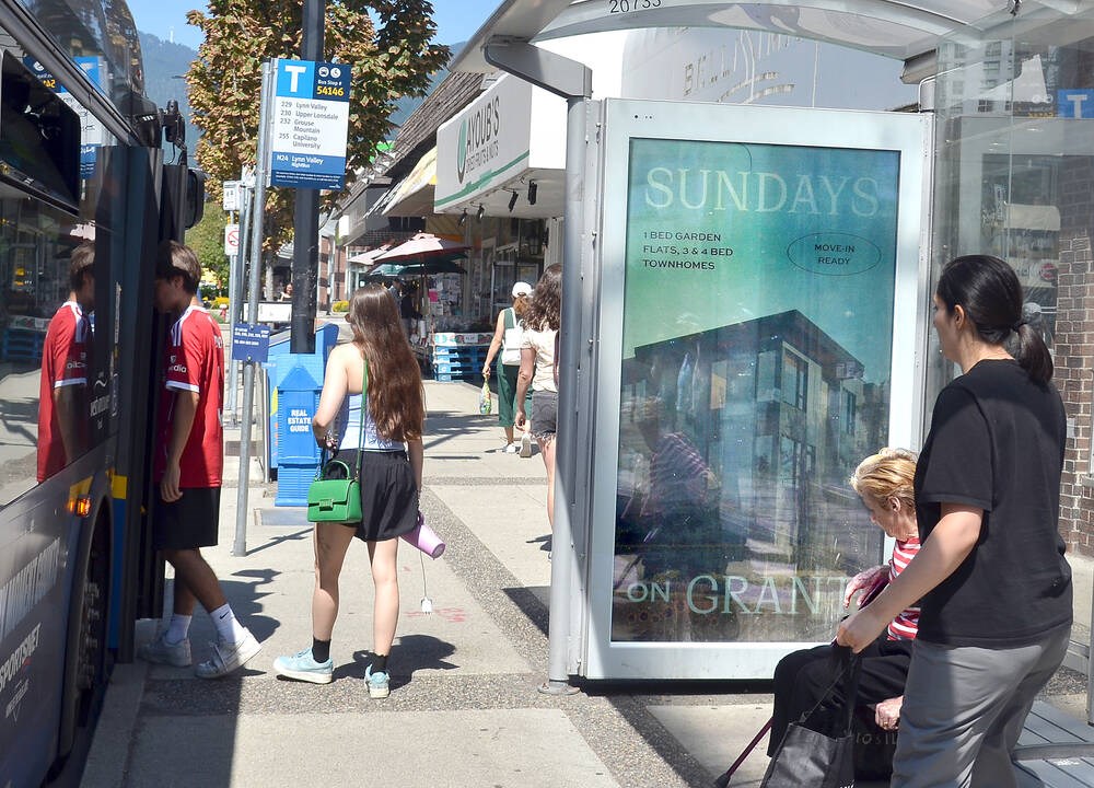 These North Vancouver bus stops could be getting digital ads