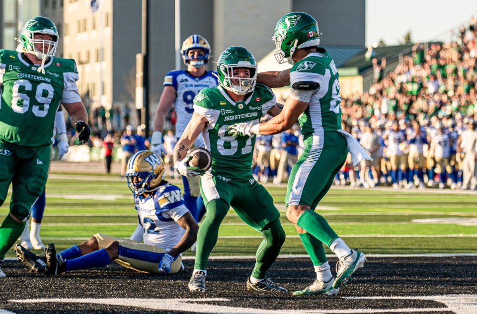 Receivers Daniel Wiebe, Johnny Johnson III helping solidify Saskatchewan’s kick return game | GX94 Radio - Now That's Country!