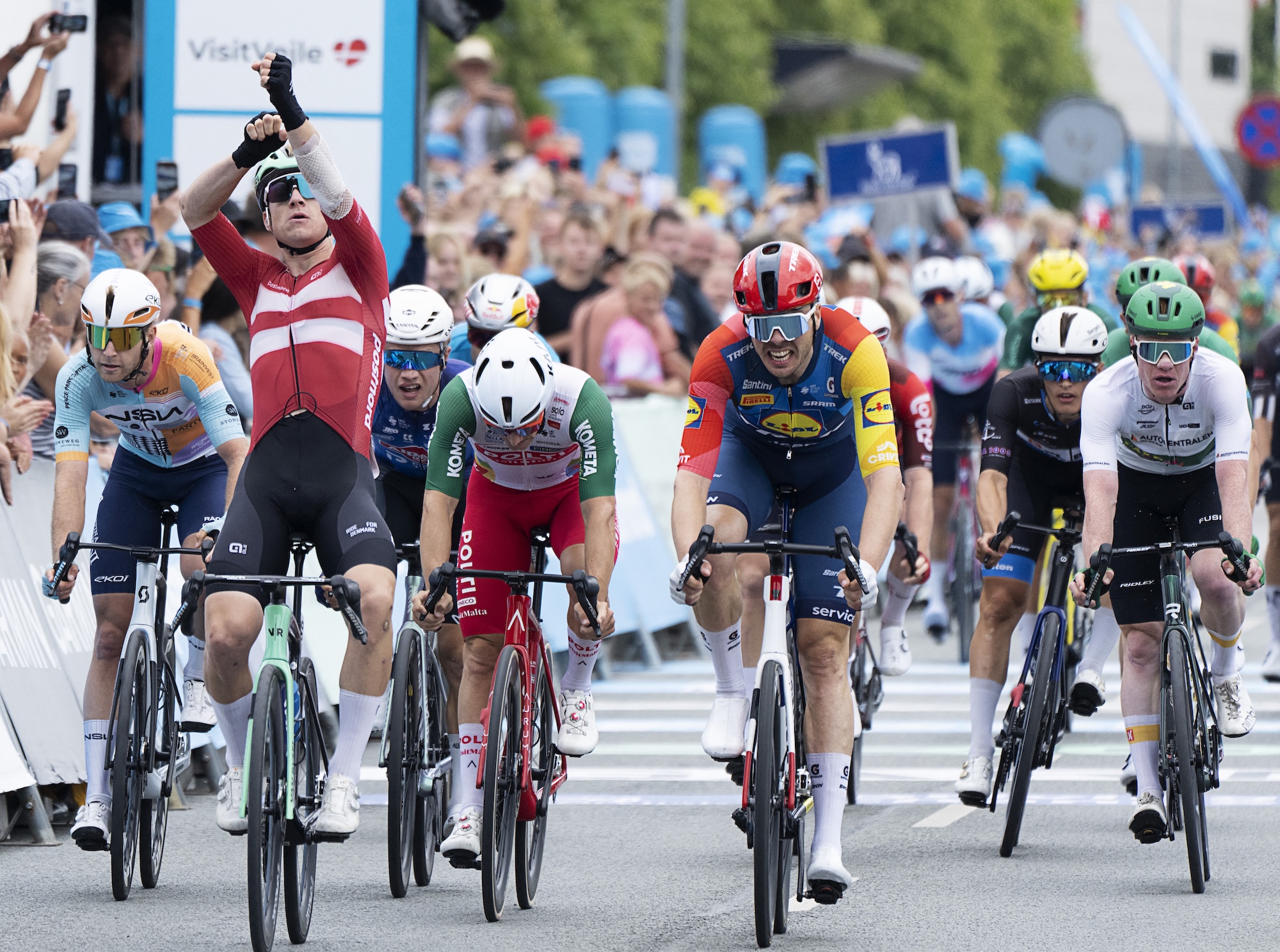 Rasmus Sojberg Pedersen wins the 5th Stage of the PostNord Denmark Tour in Rodovre, Denmark