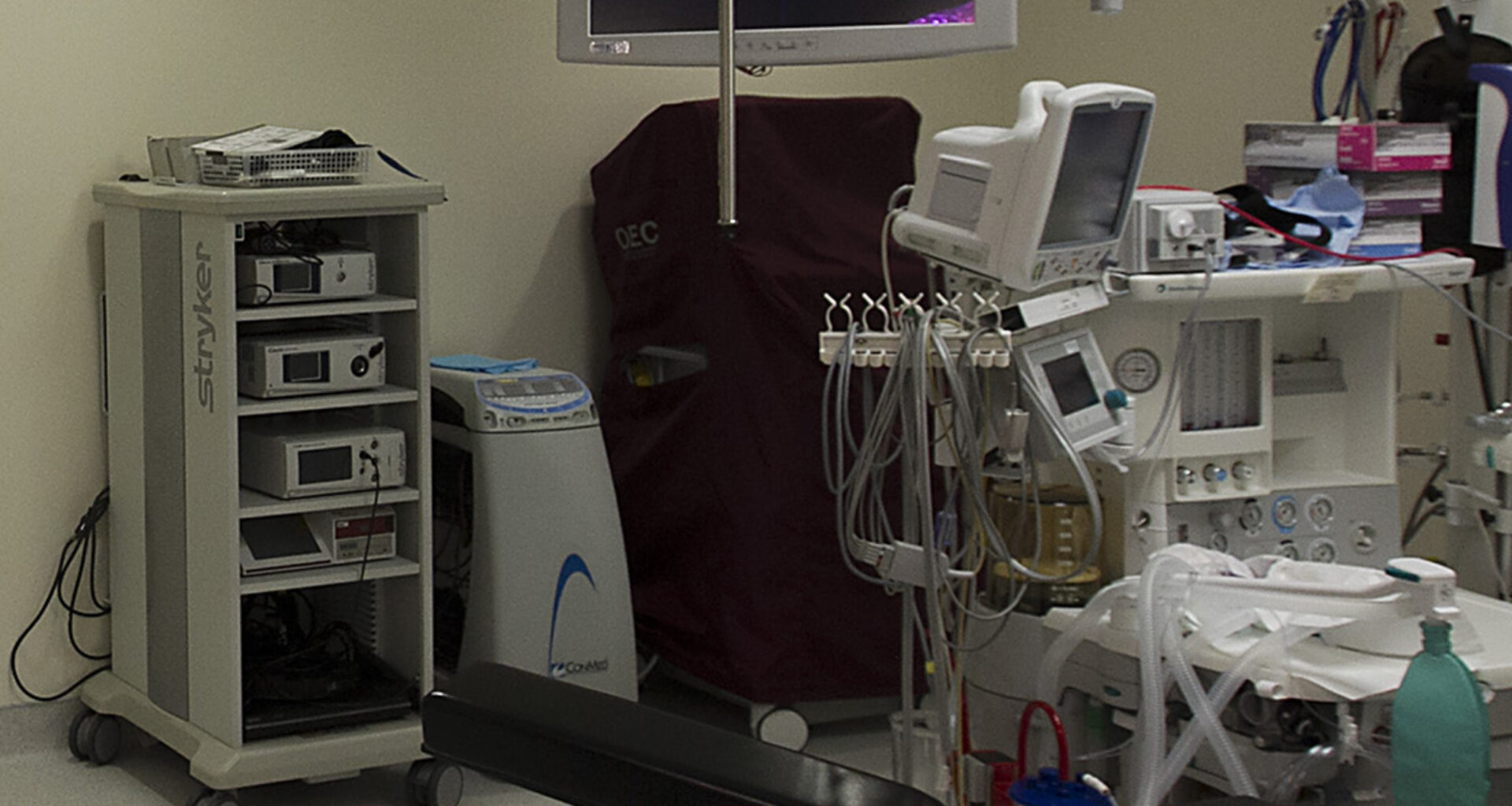 Medical equipment in an operating room