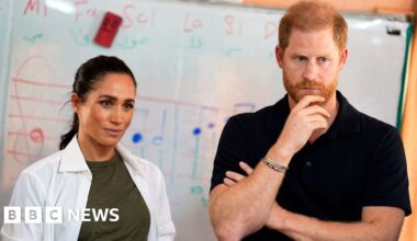 Sussexes condemn 'reckless intrusion' after men spotted near Archie and Lilibet's school - BBC