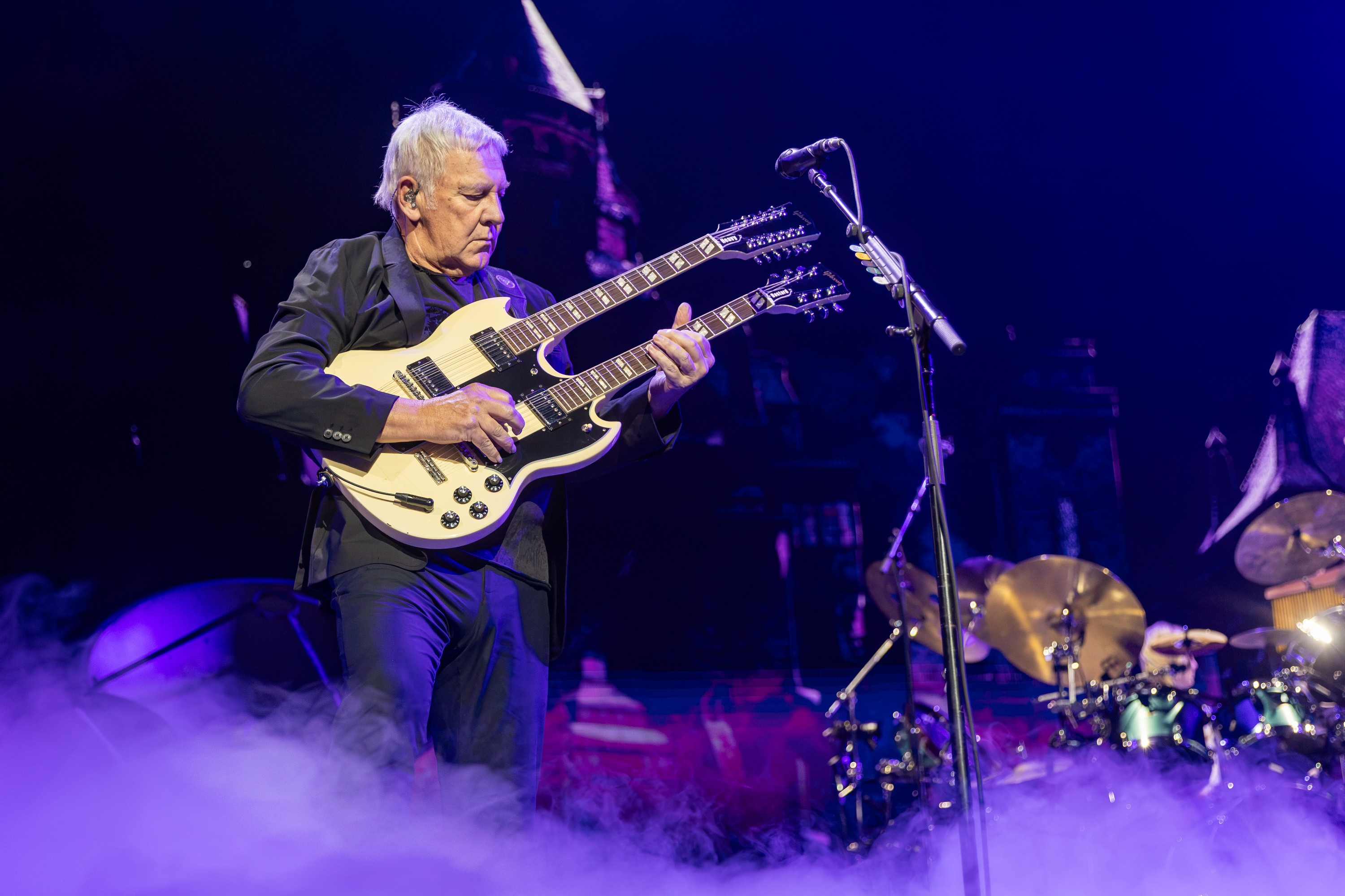Alex Lifeson of Rush performs at the Bell Centre in Montreal