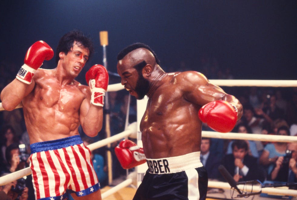 rocky balboa takes on clubber lang in rocky iii