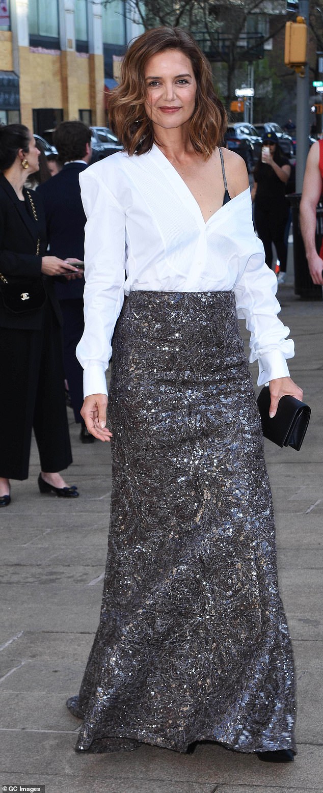 The Dawson's Creek alum attended the screening of Brunello: The Gracious Visionary at New York City's Lincoln Center in April 2026, and stylist Brie Welch secured Holmes a custom Brunello Cucinelli set for the occasion