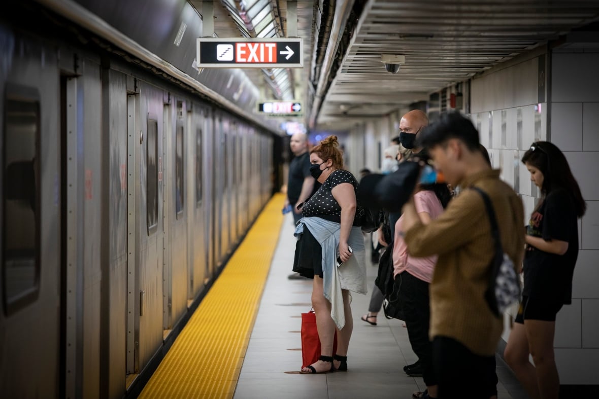 TTC riders wait for the doors to open on the subway line. Next year, subway cars on Line 2 will turn 30 years old, nearly the end of their life span. 