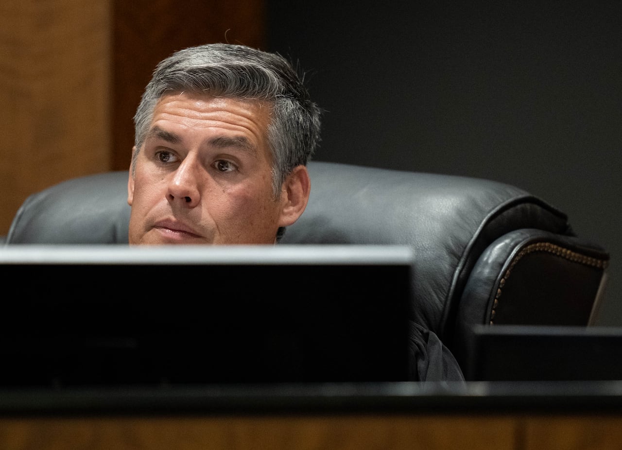 Judge Tony Graf listens to closing arguments during a preliminary hearing for Tyler Robinson, the man accused of fatally shooting Charlie Kirk.