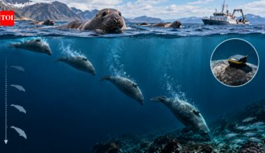 Scientists use satellite tags and time-depth recorders to track female northern elephant seals diving 1,735 metres into the Pacific Ocean |