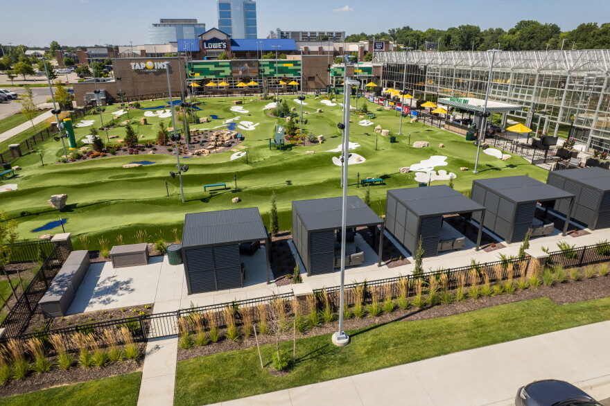 The outside area at Tap Ins