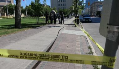 Section of sidewalk taped off after crime near U of W: Winnipeg police