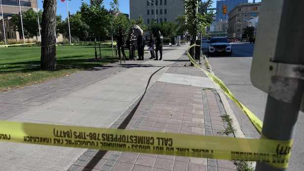 Section of sidewalk taped off after crime near U of W: Winnipeg police