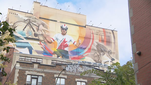 Montreal mural of Quebec cyclist Hugo Houle replaced by image of Michael Woods