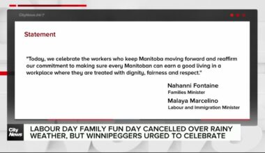 Winnipeg Labour Day celebrations cancelled due to poor weather