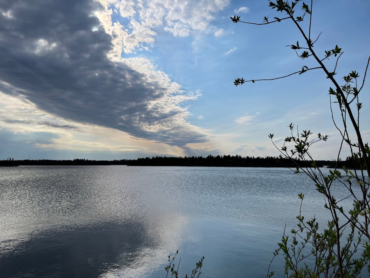 An image of Frame Lake in Yellowknife.