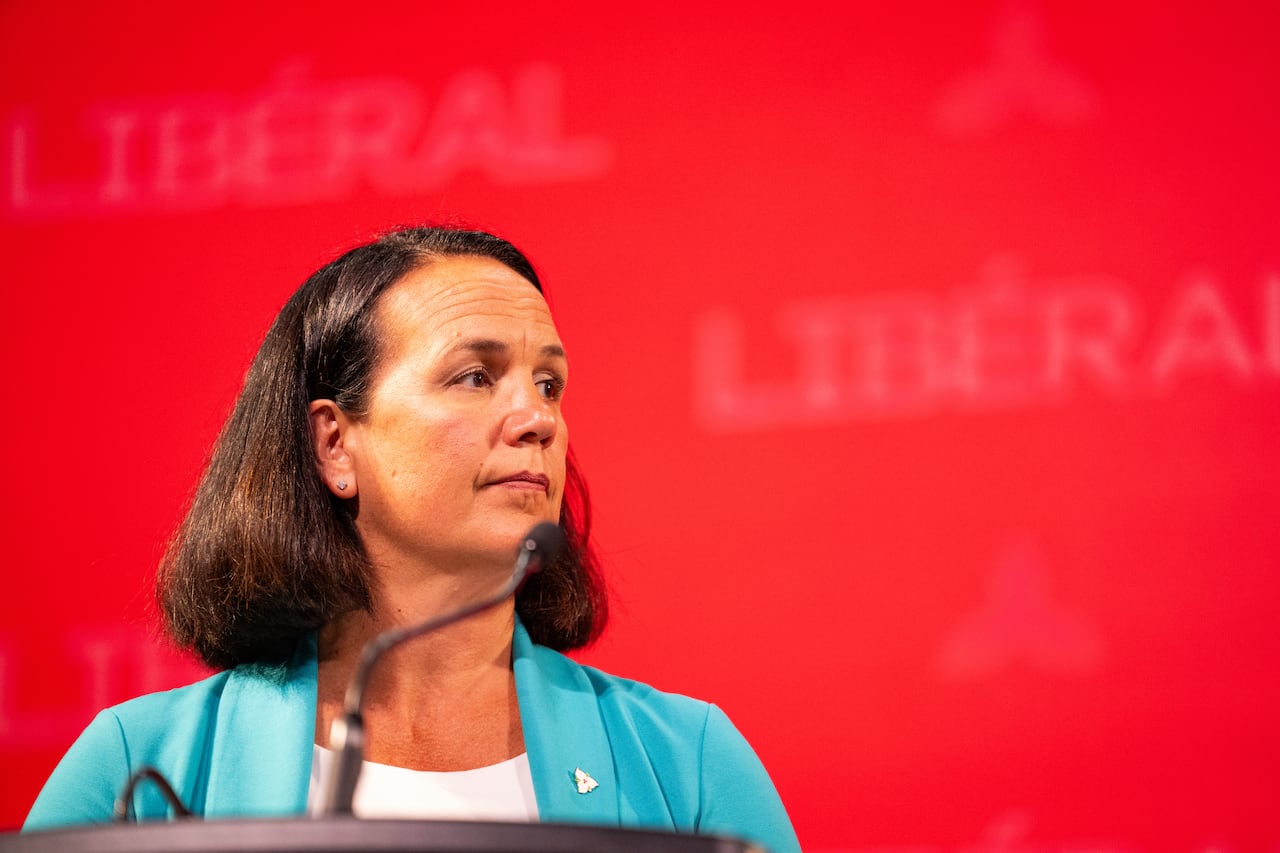 Ontario Liberal Party leadership candidate Lee Fairclough prior to the Ontario Liberal leadership debate in Brampton, Ont, on Monday, August 10, 2026. THE CANADIAN PRESS/Arlyn McAdorey