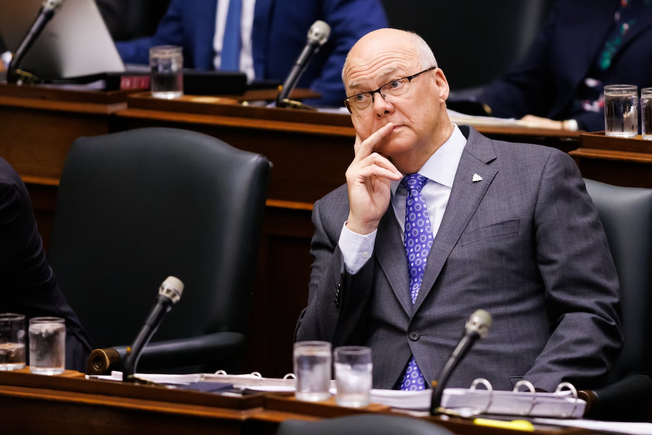 PC MPP Rob Flack attends Question Period at Queen's Park in Toronto on Tuesday, May 13, 2025. THE CANADIAN PRESS/Cole Burston
