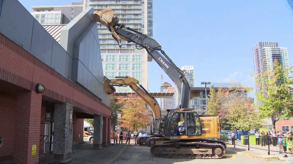 Demolition begins ahead of proposed Surrey Arena and Entertainment District