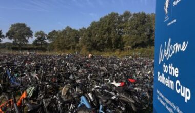 Solheim Cup fans arrive the Dutch way, with thousands of bikes at Bernardus Golf