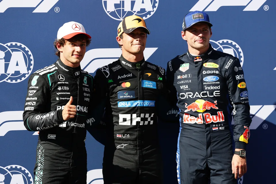 Lando Norris, Kimi Antonelli, Max Verstappen