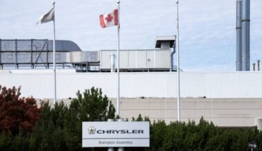 The Stellantis vehicle assembly plant is shown in Brampton, Ont., on Wednesday, Oct. 15, 2025. THE CANADIAN PRESS/Nathan Denette