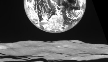 A photo of Earth captured by Korea’s lunar orbiter Danuri during the total solar eclipse, April 9, 2024. Korea Times file