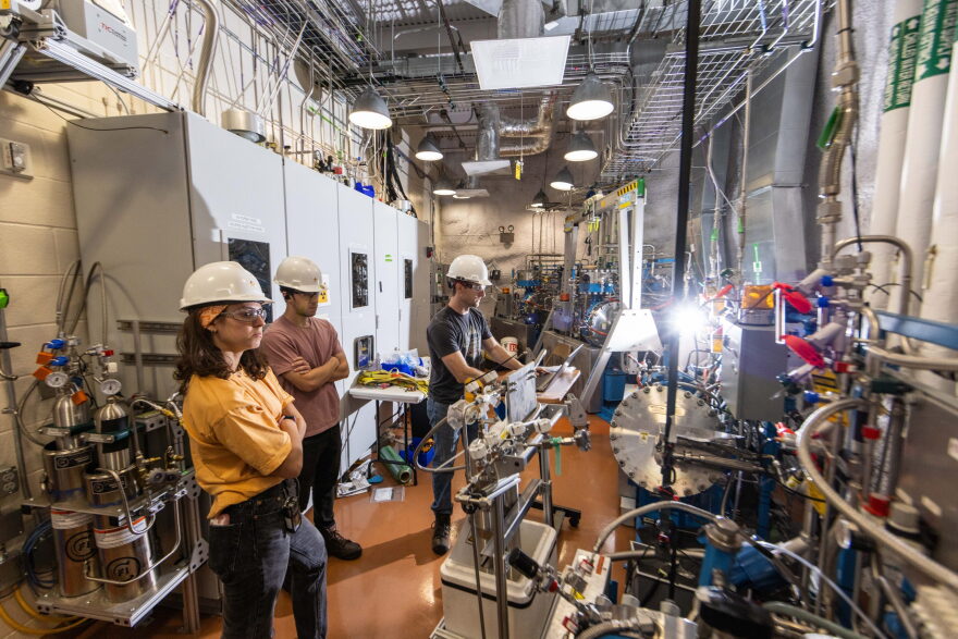 The LZ team keeps the detector running one mile underground at the Sanford Underground Research Facility.