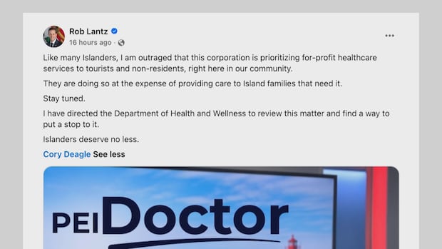 Lantz wants Islanders to be prioritized as for-profit health company operates in P.E.I.