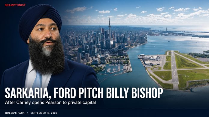Carney opened Pearson to private cash. Ford wants Billy Bishop in the deal.