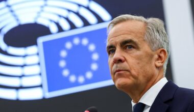 In nod to Trump, Carney says Canada, Europe aren't 'fair-weather allies' in EU speech