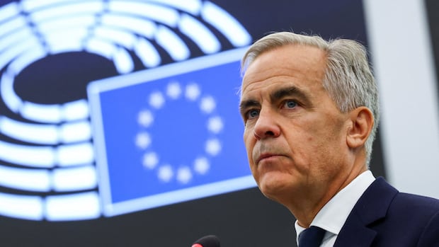 In nod to Trump, Carney says Canada, Europe aren't 'fair-weather allies' in EU speech