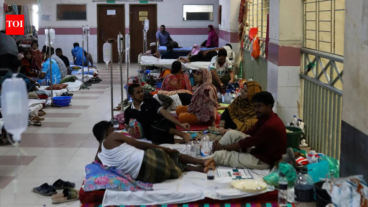 ‘Treated on floor, verandah’: Dhaka hospitals struggle to find space for dengue patients