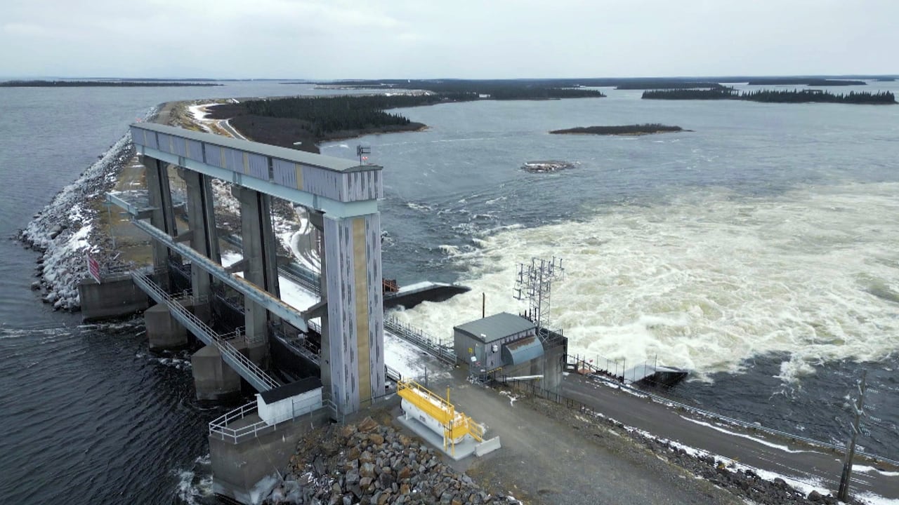 A hydroelectric dam