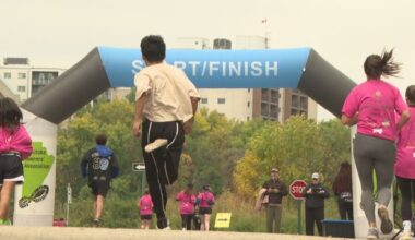 Laced up, ready to go: Over 200 Winnipegers run to support Indigenous women and girls in sports