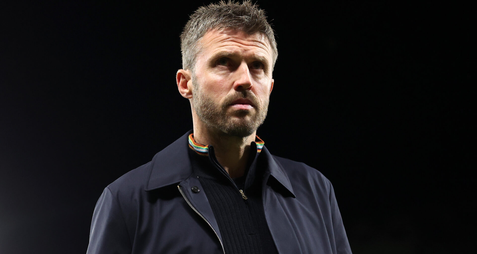 Manchester United boss Michael Carrick looking onwards.