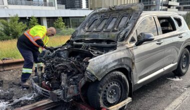 His Hyundai Santa Fe burst into flames on busy highway after repairs at dealership