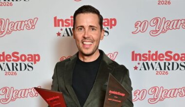 Coronation Street's Gareth Pierce pays tribute to survivors as Todd's story is honoured at Inside Soap Awards