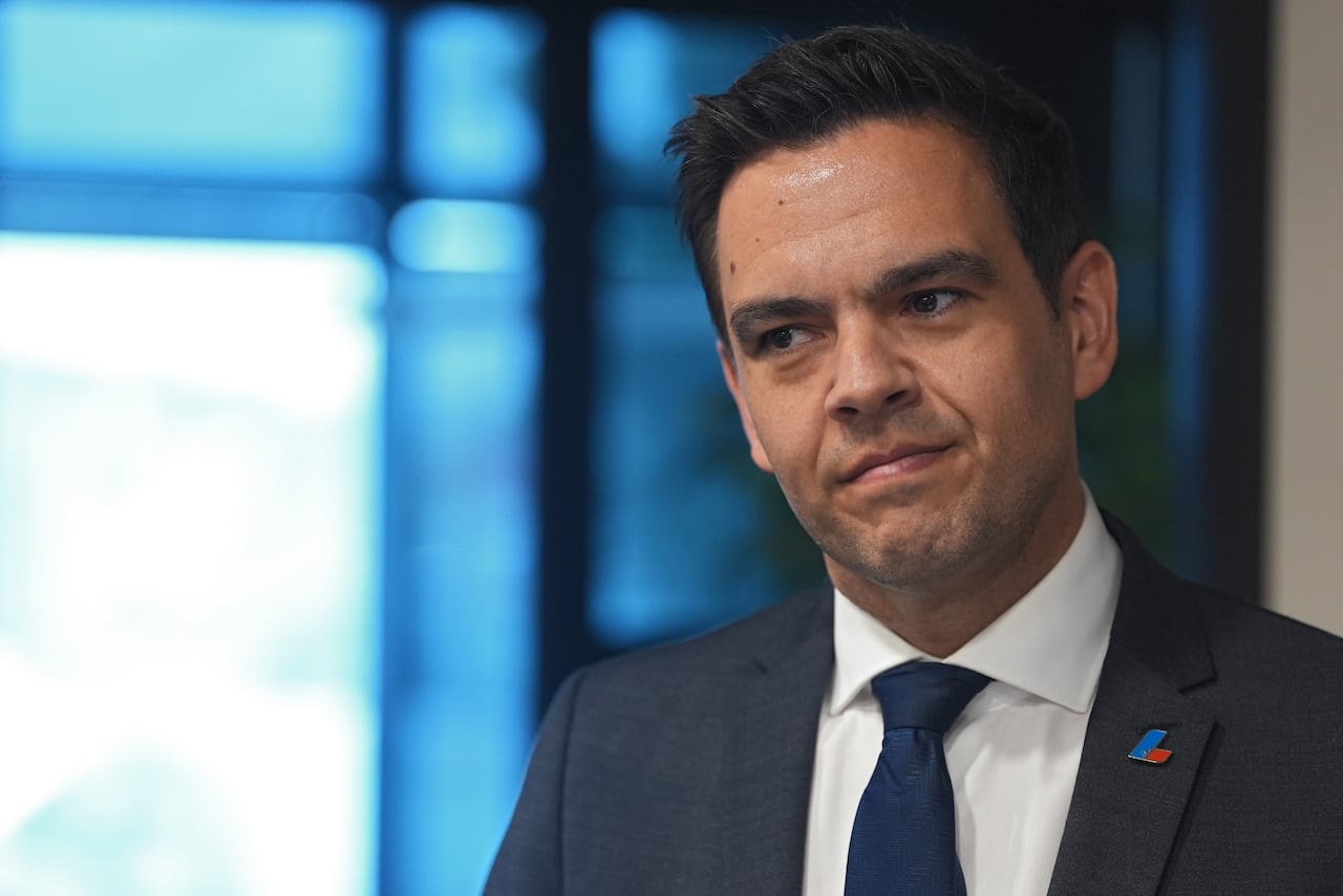A man in a suit.