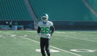 Tevaughn Campbell returns to practice as Riders prepare for Calgary