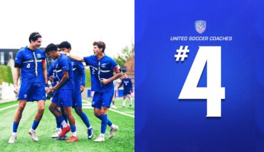 Men's Soccer Climbs to #4 in Weekly United Soccer Coaches Poll