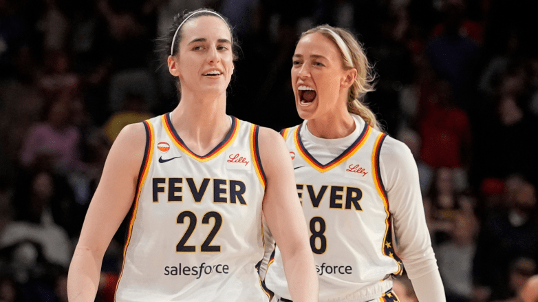 Caitlin Clark and Sophie Cunningham