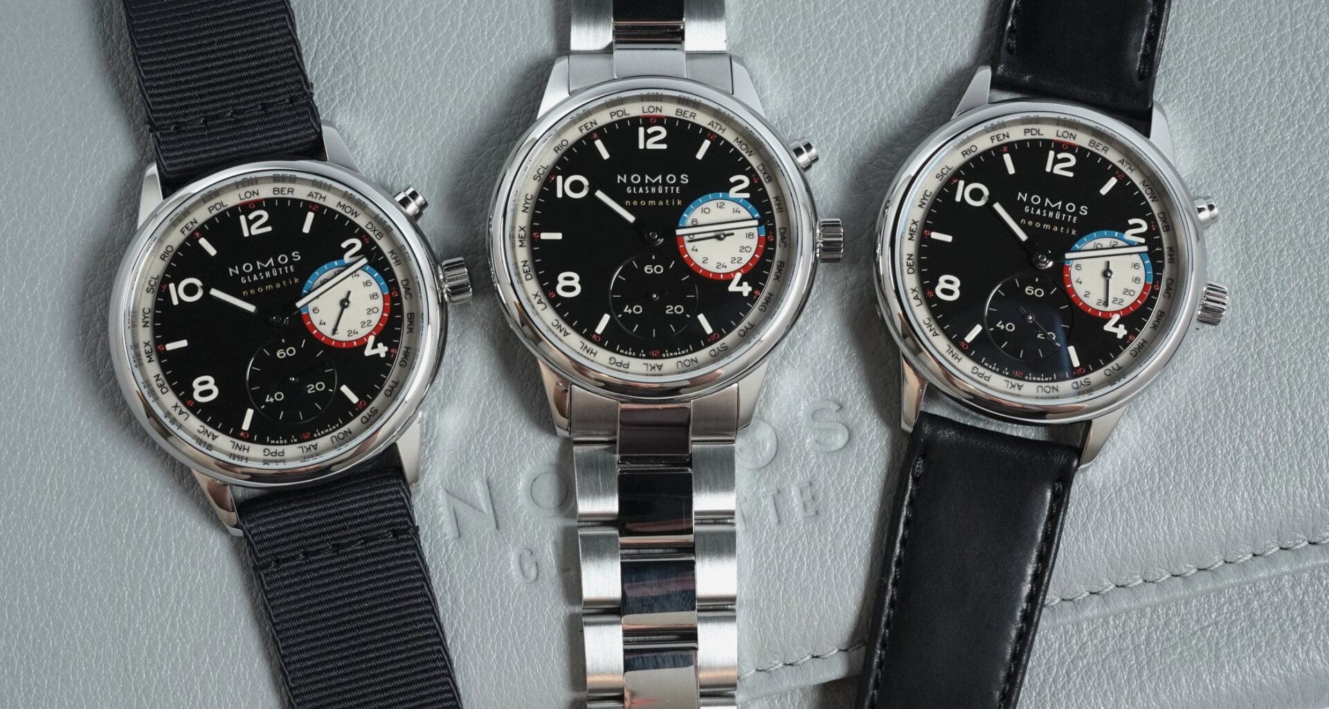 First Look: The new Nomos Club Sport Neomatik Worldtimer Dark