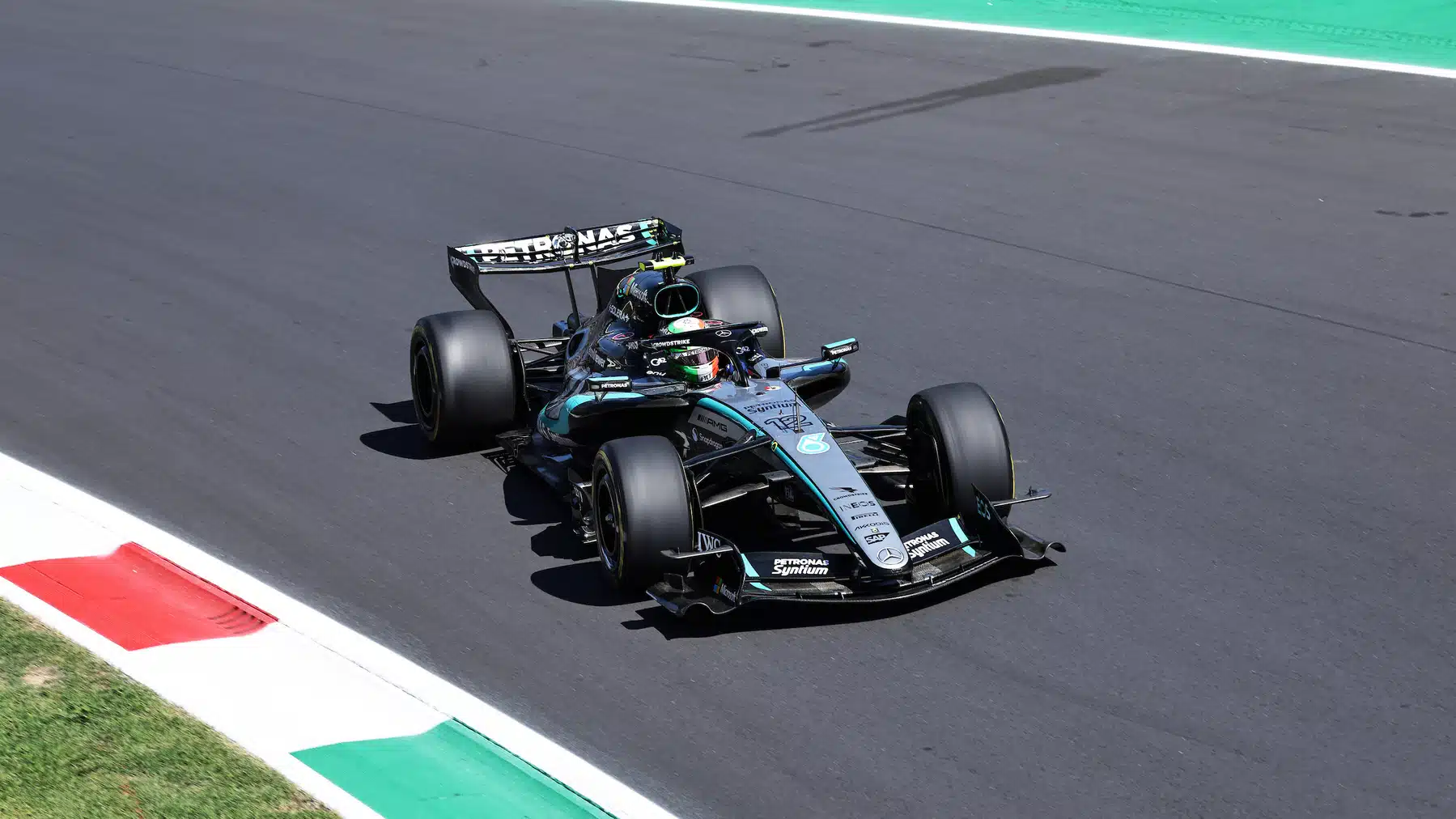 Kimi Antonelli (Mercedes) during FP1 practice before the 2026 Italian Grand Prix